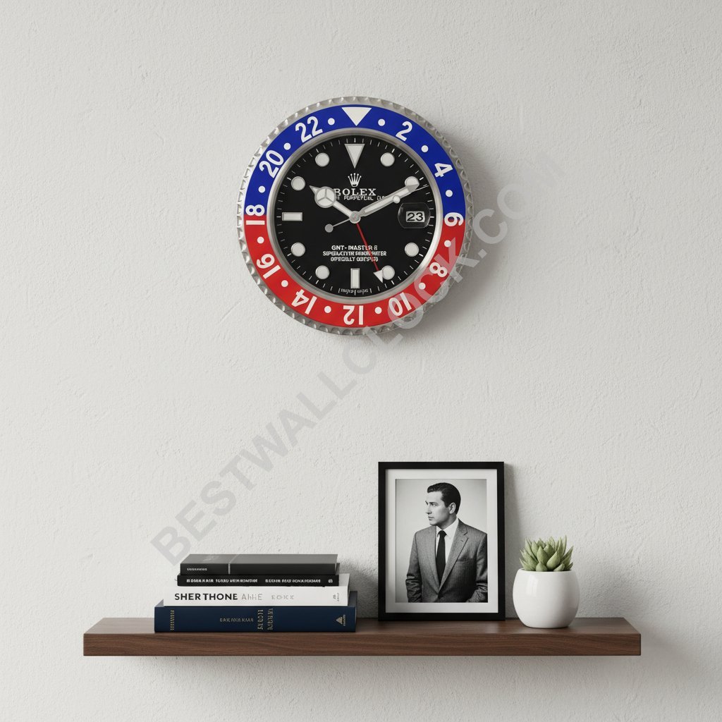 Homage GMT-Master II "Pepsi" Style – Dealer Display Wall Clock - Image 11