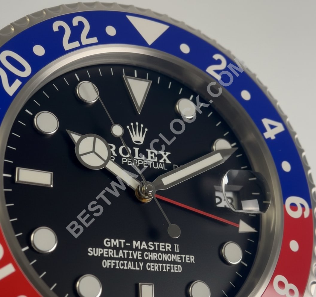 Homage GMT-Master II "Pepsi" Style – Dealer Display Wall Clock - Image 3