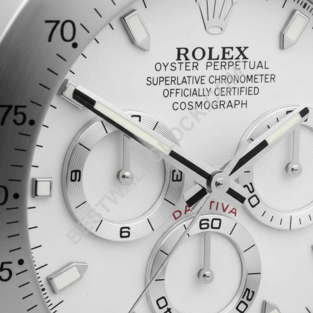 Cosmograph Daytona Style – Dealer Display Wall Clock 34cm (Silver & White) - Image 2