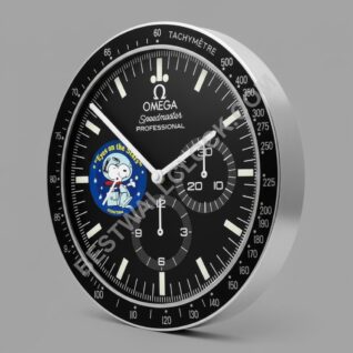 Omega Speedmaster "Snoopy" Style – Dealer Display Wall Clock (Eyes on the Stars Edition)
