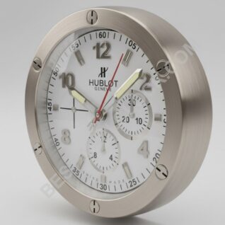 Hublot Big Bang Style – Dealer Display Wall Clock (Silver & White)