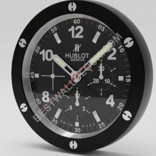 Hublot Big Bang Style – Dealer Display Wall Clock (Black & Silver)