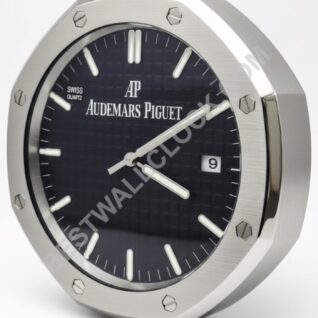 Audemars Piguet Royal Oak Style – Dealer Display Wall Clock (Black "Tapisserie" Dial)