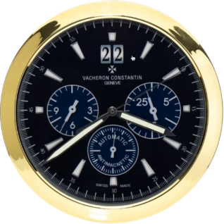 Vacheron Constantin Overseas Style – dealer display Wall Clock 38cm (Gold & Black Edition)